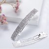Crystal Hair Barrette 2 Pcs Sparkly Rhinestone Crystal Hair Clip French Design Bridal Fashion orgeous Bling Rhinestone Hair Clips Gorgeous Bling Rhinestone Hair Clips Ponytail Holder Side Clips 2.55