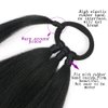 Ponytail Extensions 2 PCS Synthetic With Hair Tie Wrap Around Hair Braid Extensions Chignon Tail Rubber Band Hair Ring 26 Inch Ombre Braid DIY