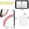 400 Card Binder Pockets, Trading Card Binder with Sleeves, Baseball Card Binder, Trading Card Albums Sports Card Binder Collectible Fits 400 Cards with 50 Removable Sleeves