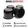 RTrhinotuning 4.25 Inch Center Caps Black Trailers Wheel Center Caps for Rims Push Through Hub Covers for Trucks Trailer Camper RV