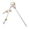 Pokinge 2Pcs Vintage Tassel Metal Hairpin Chinese Bridal Hair Sticks Headdress Butterfly Crystal Hairpin Flower Pearl Hairpin Women Hair Accessories