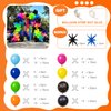 MOMOSHERO 175Pcs Neon Balloons Arch Garland Kit, Glow in the Dark Balloons (Rainbow Star Dot) for Back to 80s 90s DISCO Birthday Party Decorations, Fiesta, Let's Glow Party, Rock Roll Party Supplies