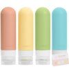 Quatish Travel Bottles for Toiletries, 4 Pack Leak Proof Travel Size Containers, BPA Free Silicone Travel Shampoo and Conditioner Bottles Tsa Approved, 3 oz Travel Size Bottles for Cosmetic, Lotion