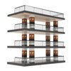 Generic 1/64 Scenery Diorama Parking Lot Vehicle Garage Acrylic Showcase New, Simulation Parking Lot Display Case Desktop Decor, Black 4 Tires