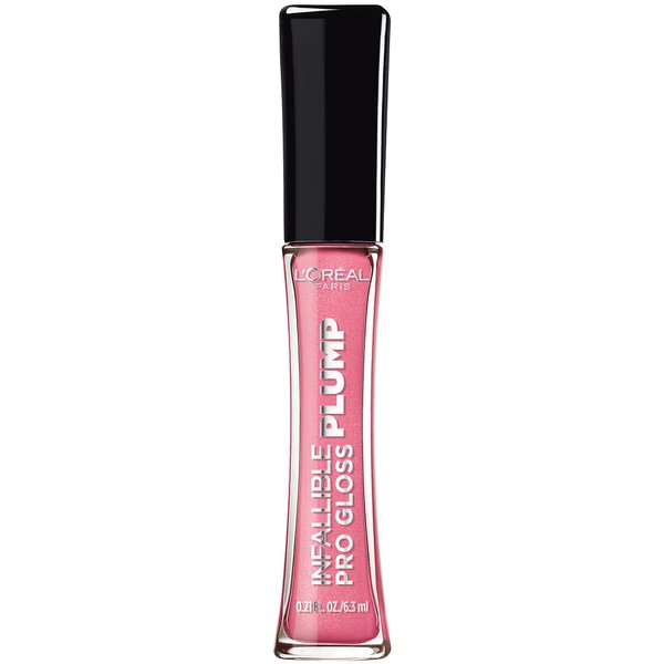 L'Oreal Paris Infallible Pro Gloss Plump Lip Gloss with Hyaluronic Acid, Long Lasting Plumping Shine, Lips Look Instantly Fuller and More Plump, Gleam, 0.21 fl. oz.