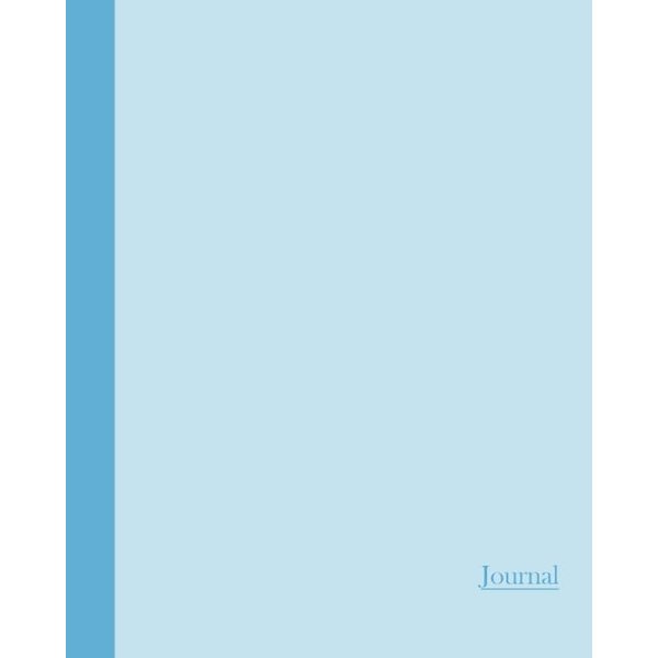 Journal: Two Tone Light Blue 8x10 - GRAPH JOURNAL - Journal with graph paper pages, square grid pattern