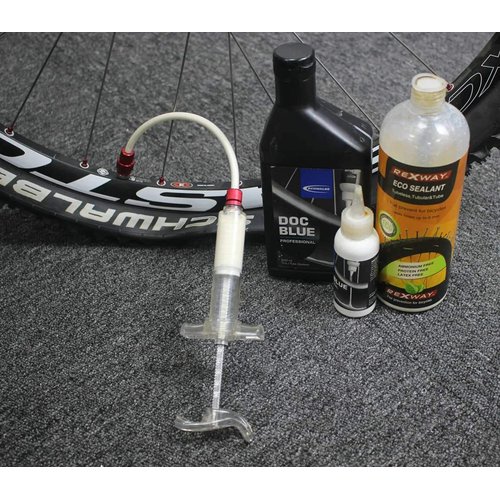 Corki Cycles Tubeless Bicycle Tire Sealant Injector Syringe with Schrader and Presta Valve Core Removal Tool