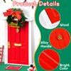 31Pcs Christmas Elf Fairy Door Kit - Miniature Accessories Garden Wooden Decorations Craft Set(Red)