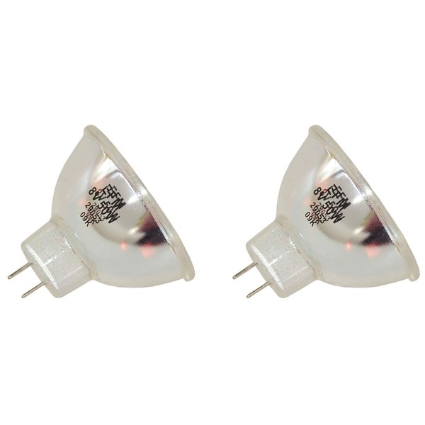 Donar 2pcs RM-101 EFM 8V 50W Bulb Lamp for Bell Howell Filmosonic Soundstar XJ - Chinon 4100 5100 6100Z - Euming M25 Deluxe Mark S705 Polylite Polysteril I II