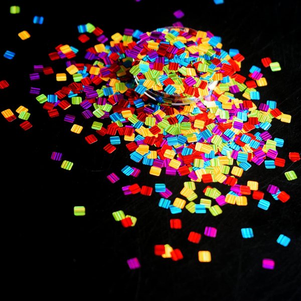 Body face Glitter Mix Colors, Mermaid Sequins Holographic Glitter for Lip Gloss Face Eye Lip Hair Nail Art,30g Laser Square Stripe Design Chunky Sparkling Body Glitter Gel for Musical Festival Party
