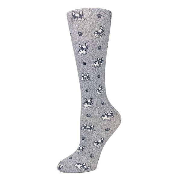 Cutieful Knit Therapeutic 10-18 mmHg Graduated Compression Socks (French Bulldogs)