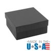 Matte Black Cotton Filled Jewelry Gift Boxes ~ Pack of 100 (3-6/10" x 3-6/10" x 2" H)
