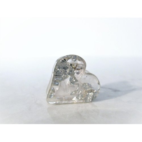 Generic Small mini clear gold or silver heart shaped hair claw clip (Primary color: Silver), 1 Count (Pack of 1)