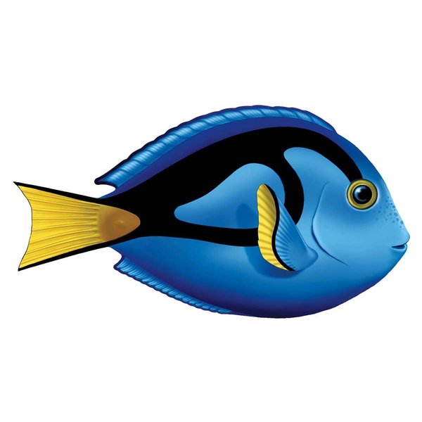 Blue Tang Porcelain Swimming Pool Mosaic (5" x 3")