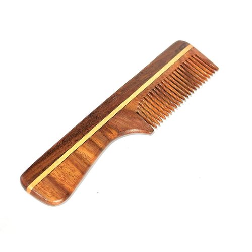 Generic Handmade 100% Natural Green Sandalwood Hair Combs - Anti-Static Sandalwood Scent Natural Hair Detangler Wooden Comb (Wide Tooth)
