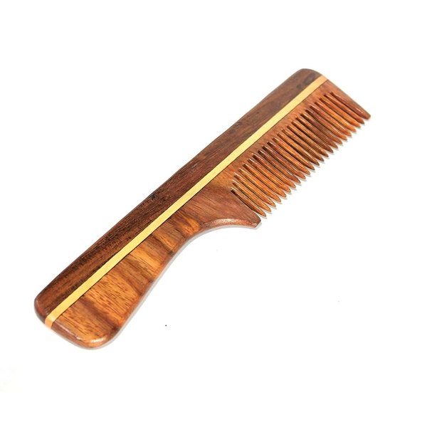 Generic Handmade 100% Natural Green Sandalwood Hair Combs - Anti-Static Sandalwood Scent Natural Hair Detangler Wooden Comb (Wide Tooth)