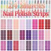 SILPECWEE 24 Sheets Glitter Solid Color Nail Wraps for Women Nail Polish Strips Self Adhesive Nail Polish Stickers Gel Nail Strips for Nail Art Fingernail Manicure Stickers with 1pc Nail File
