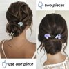 3PCS U Shaped Hair Pins For Girls Hairstyle, Acetate French Style Hair Pin Fork, Vintage Thicker Hair Clips 4.7” (Elegant)