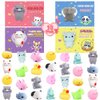 LUKBERA 28 Packs Kawaii Animals Mochi Squishy Toys with Valentines Day Gift Cards, Squishies Stress Relief Fidget Squeeze Toys for Kids Classroom Exchange Gifts School Prizes Valentine Party Supplies