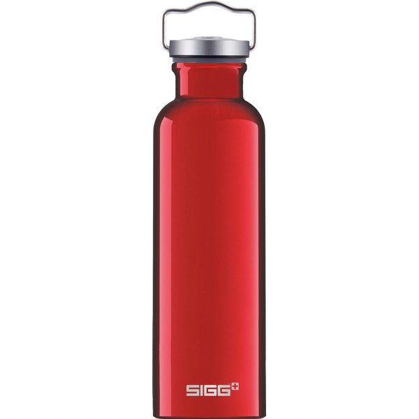 Sigg - Cooper Aluminum Water Bottle - Original Red - With Screw Cap - Leakproof - Lightweight - BPA Free - 25 Oz
