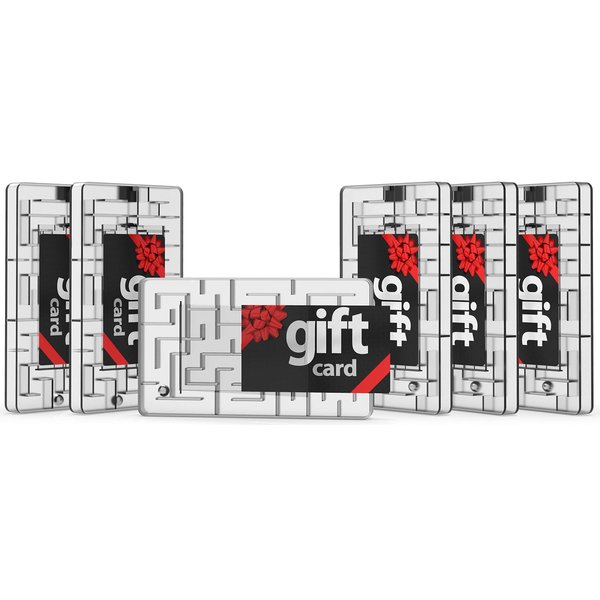Gift Card Holder 6 Pack - Money Maze Puzzle Gift Card Box - Fun and Challenging for Kids and Adults