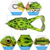 Top Water Bass Fishing Lures Kit, Soft Frog Upgraded Silicone Skin, Double Propellers Leg, 5 Connections Bigger Splash More Attractive, Freshwater Bait for Bass Snakehead Pike, 5 pcs