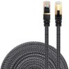 DanYee Cat 8 Ethernet Cable, Nylon 16ft CAT8 High Speed Professional Gold Plated Plug STP Wires CAT 8 RJ45 Ethernet Cable 3ft 10ft 16ft 26ft 33ft 50ft 66ft 100ft(Black 16ft)
