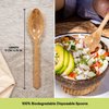 Premium Quality100% Biodegradable Spoons Made of Vegetable Fibers, 100 PCS of 6.7” Long Heavy-Duty and Splinter Free Eco-Friendly Spoons, Perfect Sustainable Cutlery for All Types of Occasions