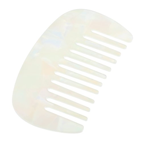 VOCOSTE Hair Comb Wide Tooth, Anti-Static Pocket Size Comb for Thick, Curly Hair, Hair Care, Detangling Comb, for Wet and Dry, White