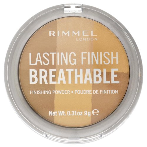 Rimmel London Lasting Finish - 003 Sand - Breathable Finishing Powder, Brightening, Lightweight, Six Shades in One, 0.31oz