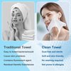 Face Clean Towels XL, Disposable Face Towelette, 50 Count Facial Washcloth, Makeup Remover Dry Wipes, Pure Cotton