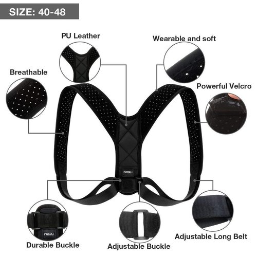 FUYERLI Posture Corrector for Men and Women with Adjustable Clavicle Brace
