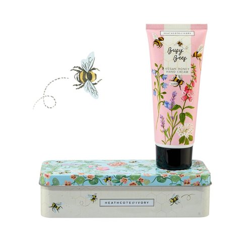 Heathcote & Ivory Busy Bees Vegan Honey Hand Cream Tin 3.4oz