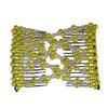 Ruihfas Delicate Women Girls Easy Stretch Pearls Combs Beaded Hair Comb Jewelry Double Clips (Green)