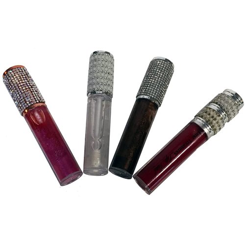 Luxe Lip Tints / Lip Gloss, set of 4 (Purple, dark brown, Red-pink & clear) - Product of Grenada