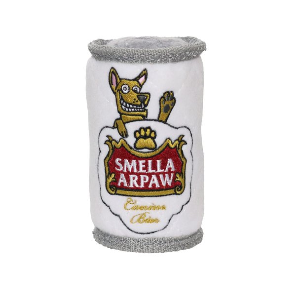 TUFFY - World's Tuffest Soft Dog Toy -Soda & Beer Can- Squeakers - Multiple Layers. Made Durable, Strong & Tough. Interactive Play (Tug, Toss & Fetch). Machine Washable & Floats. (Smella Arpaw)