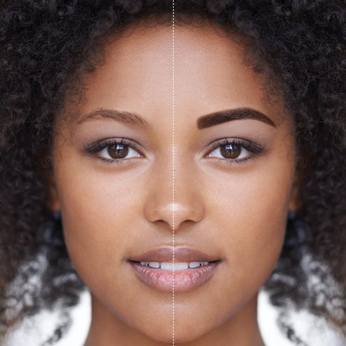 iMethod Brow Stamp Kit - Eyebrow Stamp with 27 Eyebrow Stencils, Eye Brow Stencils Kits, Natural Eyebrows, Easy to Use, Black Brown