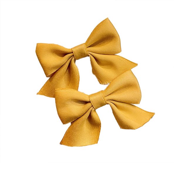 Hair Bow Barrettes for Girls Alligator Clip on Bows for Girls Butterfly Hair Clips for Little Girl Children Bows Hair Pins No Slip Barrette Yellow Hair Clip 1 Pair