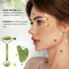 huefull Gua Sha Facial Tools & Jade Roller Set for Skin Care, Reduce Puffiness and Improve Wrinkles, Guasha Tool for Face, Gua Sha Stone Self Care Gift for Woman Man
