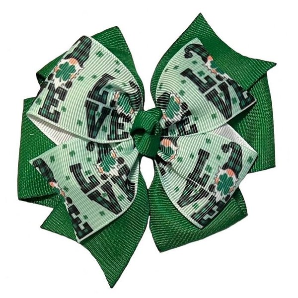 St. Patrick's Day Gnome Pinwheel Hair Bow