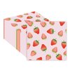 HFBOBP 50PCS Strawberry Paper Napkins 13 x 13 Inches Luncheon Napkins Cocktail Napkins Disposable Strawberry Theme Decorations for Kids Baby Shower,Birthday Party,Berry Theme Party Supplies