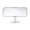 United Pacific M1003 Polished Stainless-Steel Cobra Style Interior Rearview Mirror, Chrome Plated Mirror Arms – One Mirror