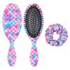 Girls Hair Brush, Kids Detangle Hair Brush for Curly Hair, Wet/Dry Hair Brush for Women, Pain Free Hair Brush for Thick Hair (Mermaid Tail)