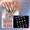 RODAKY 30PCS Star Nail Charms Silver 3D Star Charms Pink Nail Rhinestone Multi Style Nail Art Jewelry Dangle Stars Nail Decoration Y2K Bling Starlight Nail Gems Manicure Accessories for Women