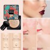 VISVIC Air Cushion CC Cream Mushroom Head Foundation Air Cushion BB Cream Concealer Moisturizing Brighten Makeup Long Lasting Waterproof-Natural 1Pack