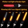 SKARORING Motorcycle Turn Signals LED, Motorcycle Blinkers LED Flowing Light, Motorcycle Blinkers Brake Light, LED Turn Signals With Brake Lights, Motorcycle Front Turn Signal Light 12V（4-Pack）