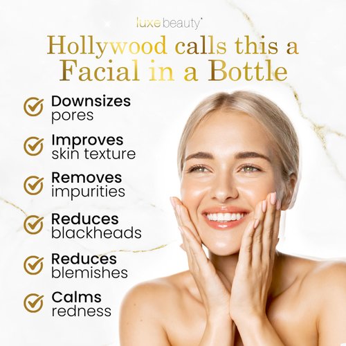 Luxe Cleanser All-in-One Hypoallergenic Face Cleanser + Natural Makeup Remover Face Wash + Exfoliator for All Skin Types – No Parabens, No Silicones – W/ Organic Botanicals: Thyme, Pineapple & Papaya