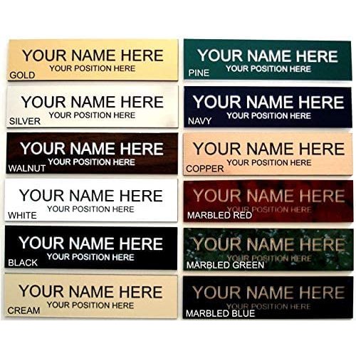 Lasercrafting Personalized Office Name Plate With Optional Wall or Desk Holder - 2x8 - CUSTOMIZE. Choose from a variety of colors and fonts to match your style. Great gift idea.