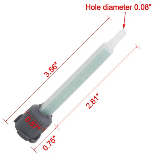 PAGOW 20 Pcs Epoxy Mixing Nozzle Tip, Resin Mixer Adhesive Gun Nozzles for Mix, Gun Applicatior for 50ml/1.7oz AB Glue Cartridge Glue Gun(1:1Ratio)