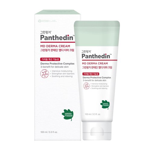 GREEN FINGER Panthenol MD Derma Face Moisturizer 3.4 oz | Hyaluronic acid Ceramide Vitamin Squalane Body Lotion | Skin Barrier Repair Moisturizing Cream for Sensitive Itch Skin | Korean Skincare